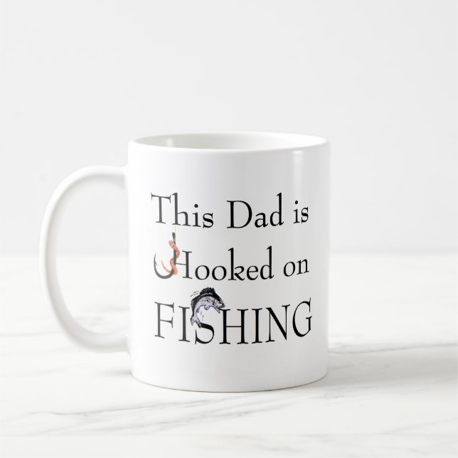 Mug Le papa est accroché sur la PÊCHE - relation (Gauche)