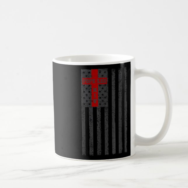 Mug Le pape de la Croix du drapeau américain Leo Xiv - (Droite)