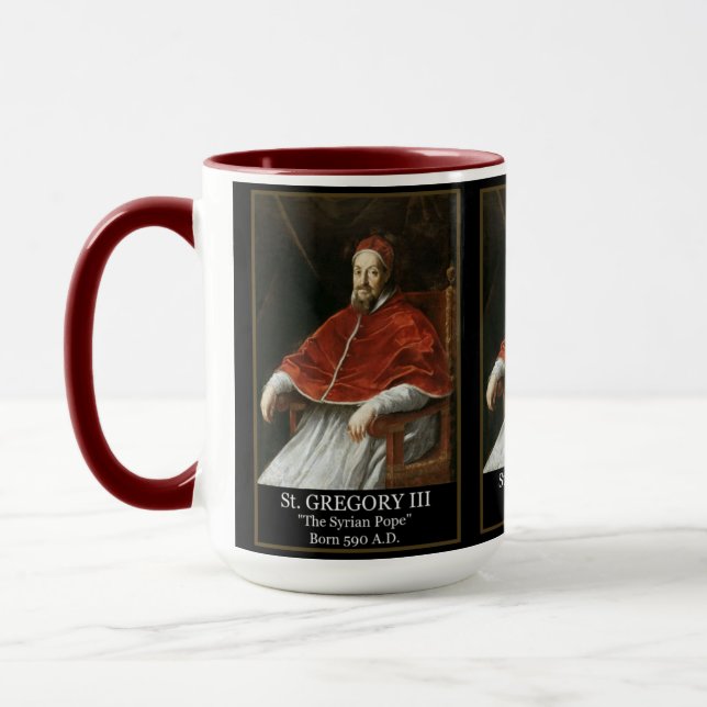 Mug Le Pape Grégoire III "Le Pape Syrien" (Gauche)