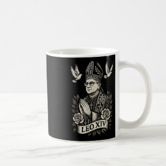 Mug Le Pape Leo Xiv - Style Tatouage Catholique Christ