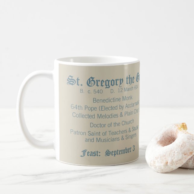 Mug Le pape Saint Grégoire le Grand (M 067) (Avec donut)