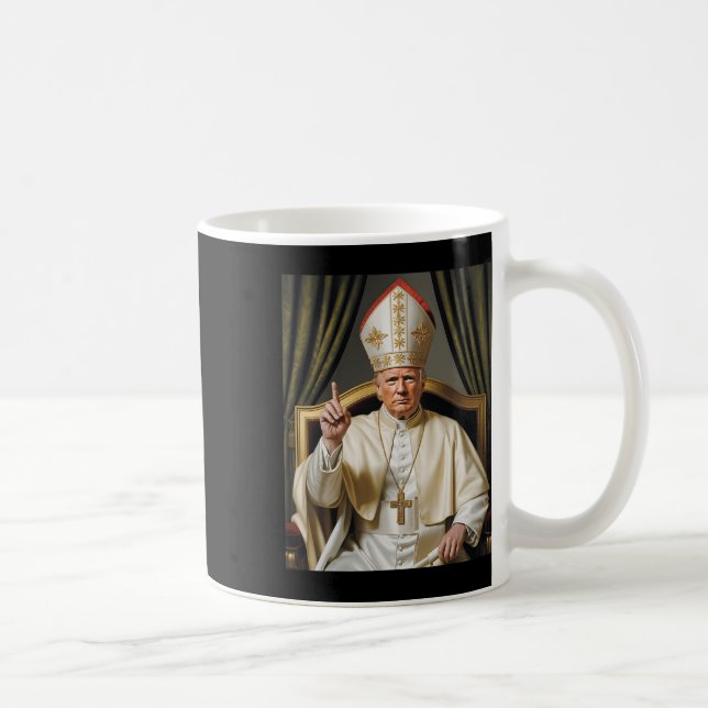 Mug Le pape Trump drôle Trump Vatican Christian Retro  (Droite)