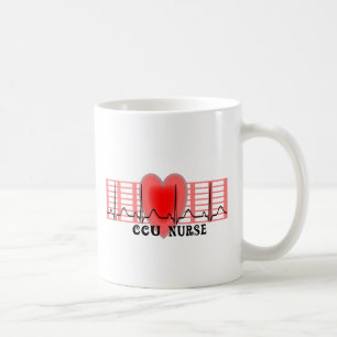 Mug Le papier et le coeur d'Ekg de cadeau d'infirmièr