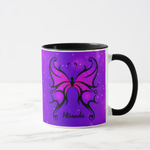 Mug Le Papillon pourpre gras personnalise le café-cade
