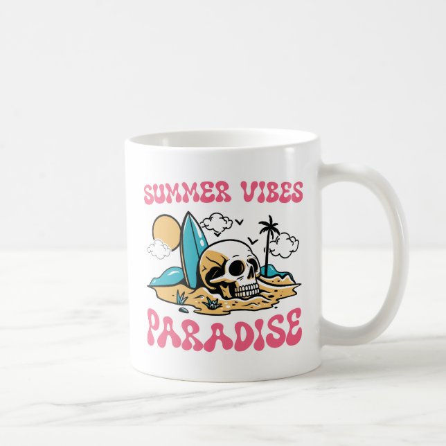 Mug Le Paradis des Vibes d'été - Crâne (Droite)
