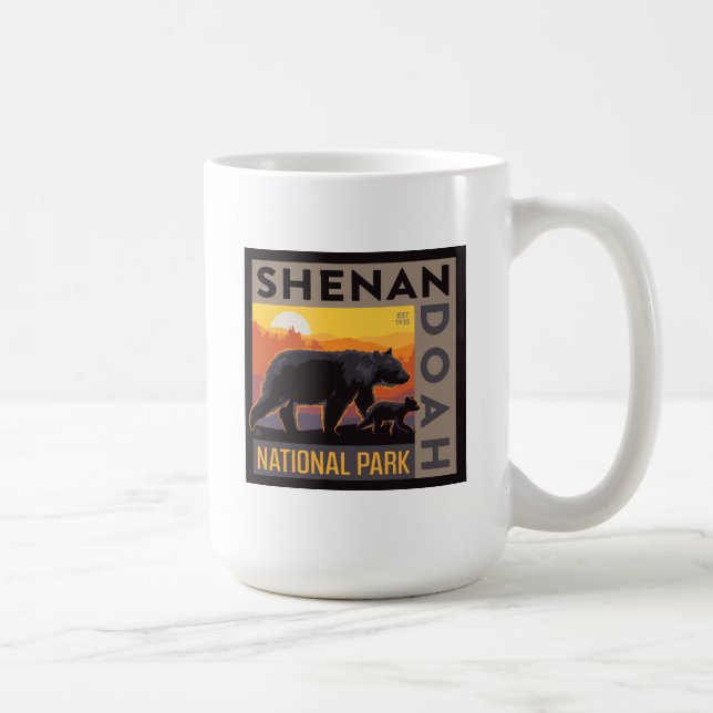 Mug Le Parc national de Shenandoah | Mama Bear & Cubs (Droite)