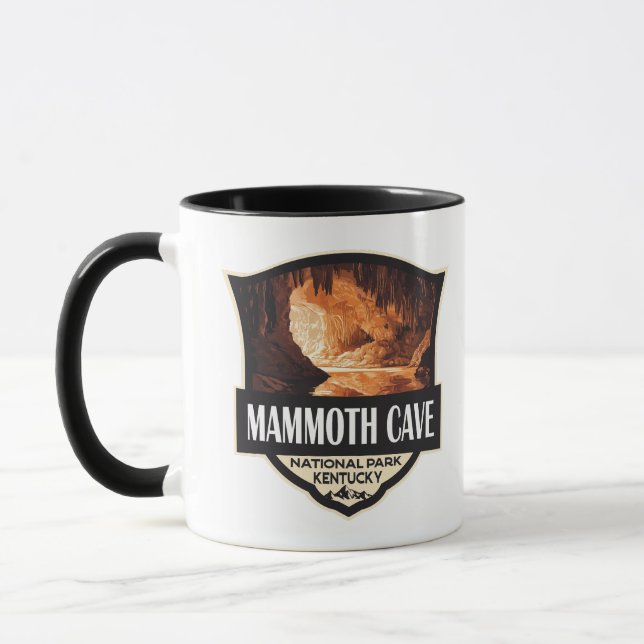 Mug Le parc national Mammoth Cave Illustration Art rét (Gauche)