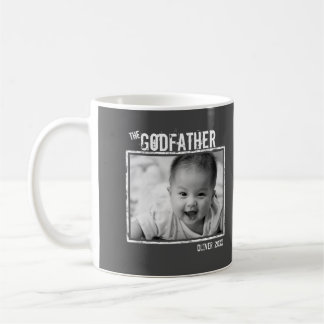 Mug Le Parrain | Photo personnalisée et nom gris