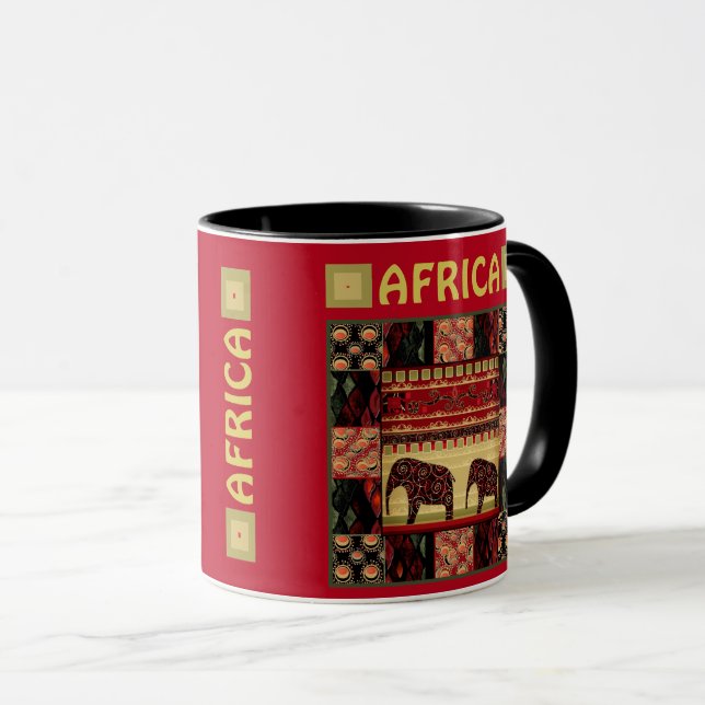 Mug Le patchwork africain (Devant droit)