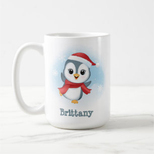 Mug Le Penguin Dancing Nom personnalisé Noël 15oz