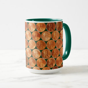 Mug Le penny/penny de Lincoln cuivrent la pièce de