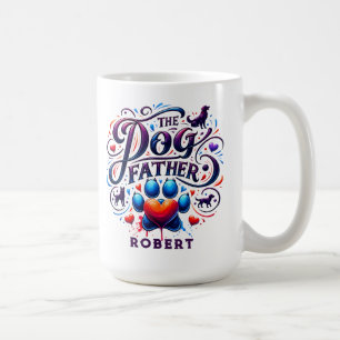 Mug Le père chien Rétro Typographie