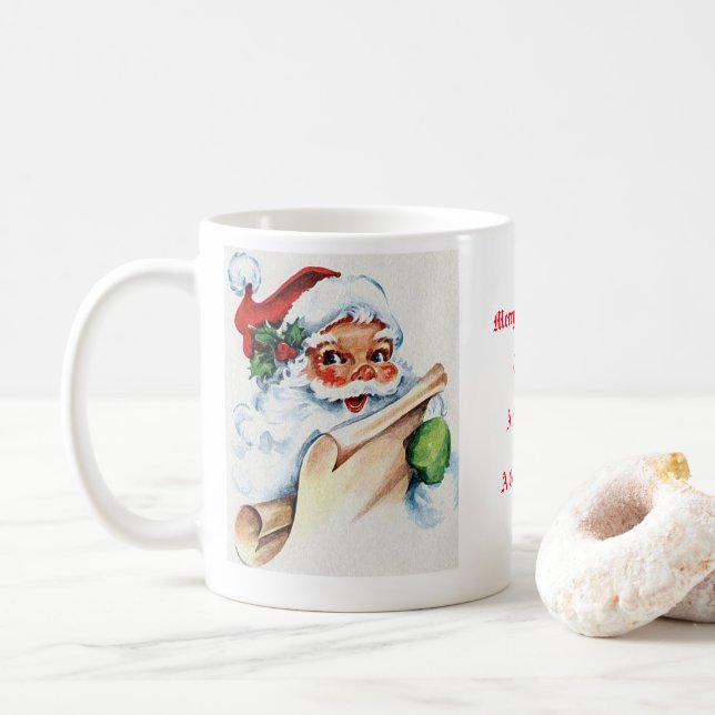 Mug Le Père Noël à l'ancienne (Avec donut)