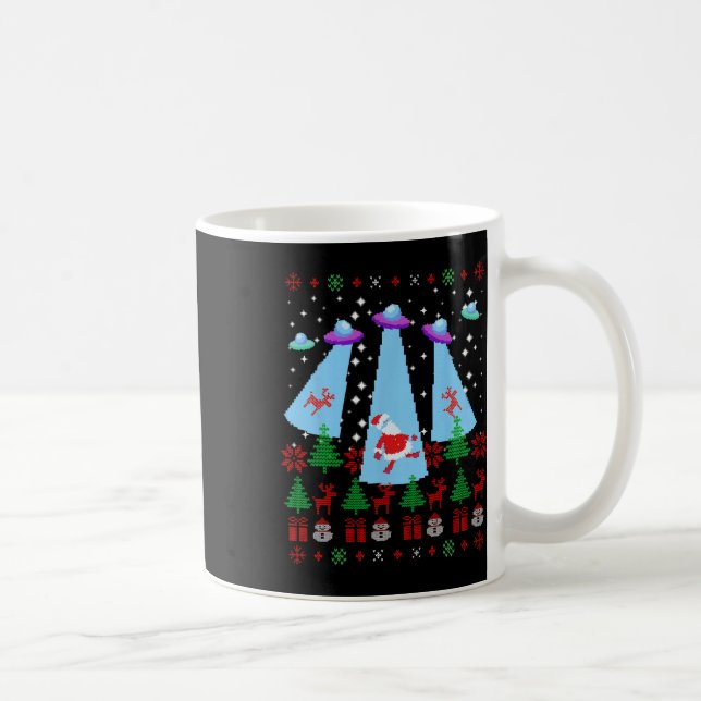 Mug Le Père Noël Alien Invasion Espace de Noël Ufo Ugl (Droite)
