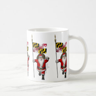 Mug Le Père Noël Avec L'Ensigne Du Maryland