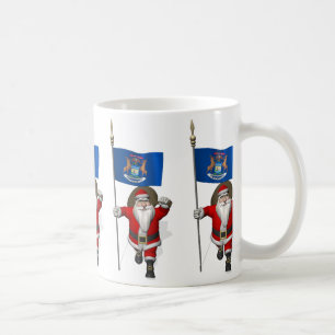 Mug Le Père Noël Avec L'Entrée Du Michigan