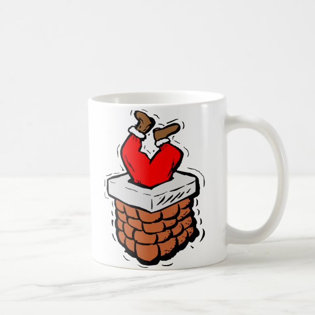 Mug Le Père Noël Coincé À Chimney (Droite)