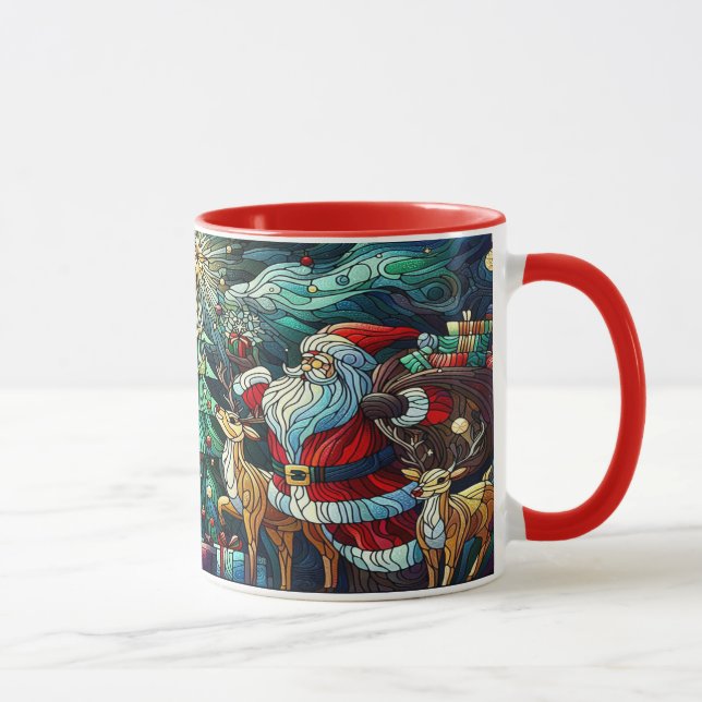 Mug Le Père Noël et ses dons de porteurs de rennes (Droite)