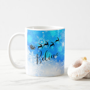 Mug Le Père Noël et son renne volant - Croyez