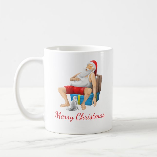 Mug Le Père Noël fait une petite sieste (Gauche)