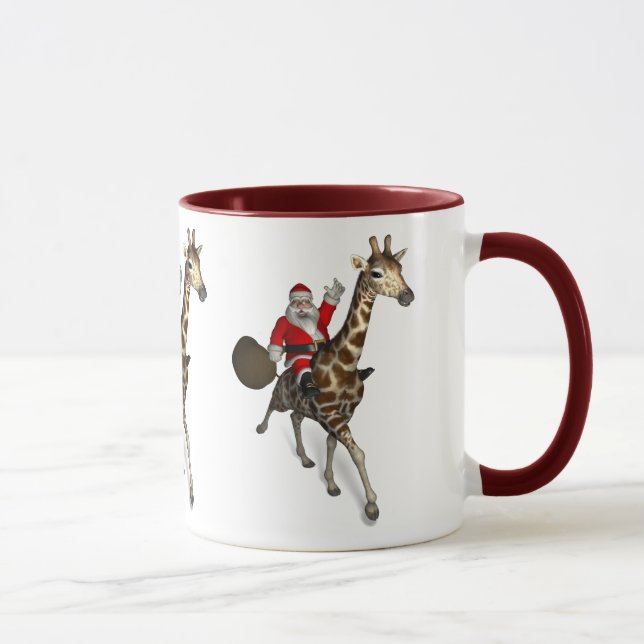 Mug Le Père Noël Monte Une Girafe (Droite)