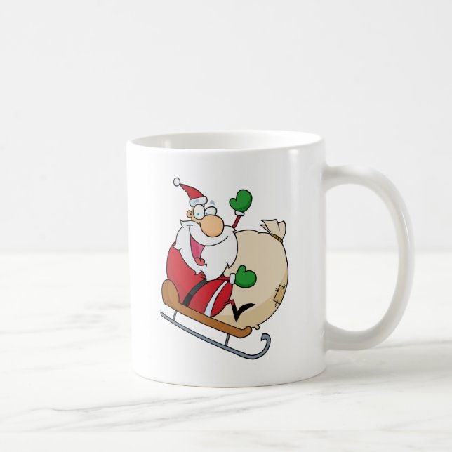 Mug Le Père Noël sur Sleigh (Droite)