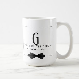 Mug Le Père Personnalisé de la Cravate Monogram Bow Gr