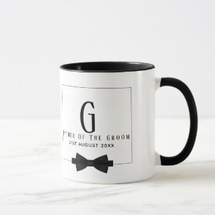 Mug Le Père Personnalisé de la Cravate Monogram Bow Gr