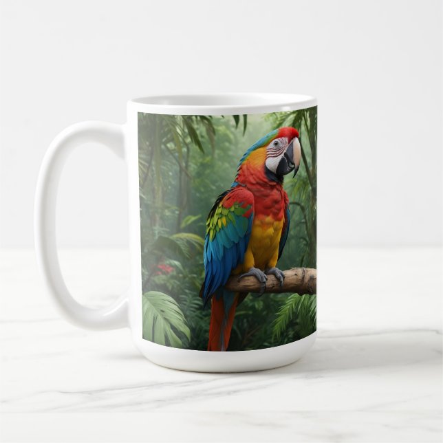 Mug Le perroquet de Macaw dans la jungle (Gauche)