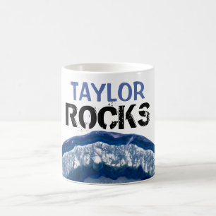 Mug Le *~* personnalisent l'agate NOMMÉE de Geode de