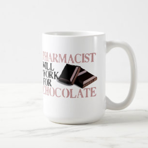 Mug Le pharmacien travaillera pour le chocolat