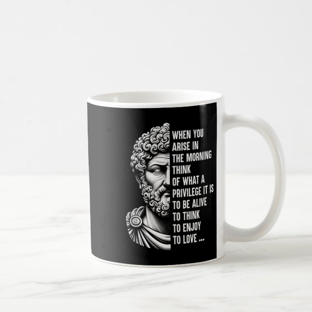 Mug Le philosophe stoïque Marcus Aurelius Motivation d (Droite)
