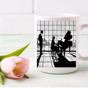 Mug Le pianiste vintage