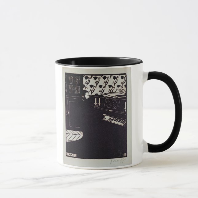 Mug Le piano, 1914 (gravure sur bois) (Droite)