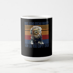 Mug Le pilote de chat Mike Echo Oscar Whisky Costume C