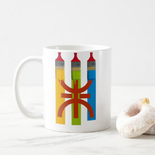 Mug Le pinceau teinté peint le drapeau amazigh style s