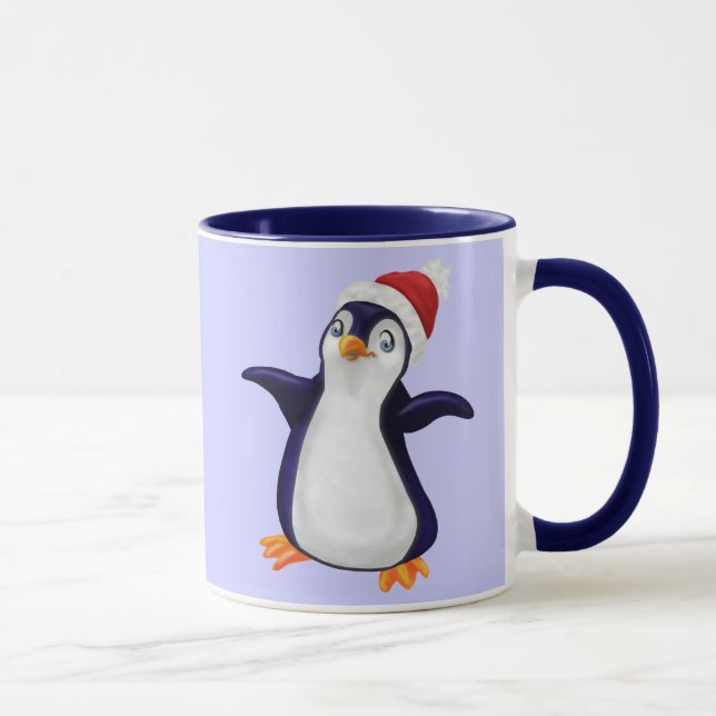 Mug Le pingouin, où est ma caresse de Noël ? (Droite)