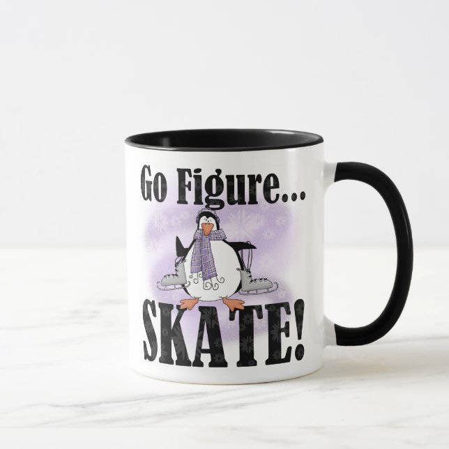 Mug Le pingouin vont figure patin (Droite)