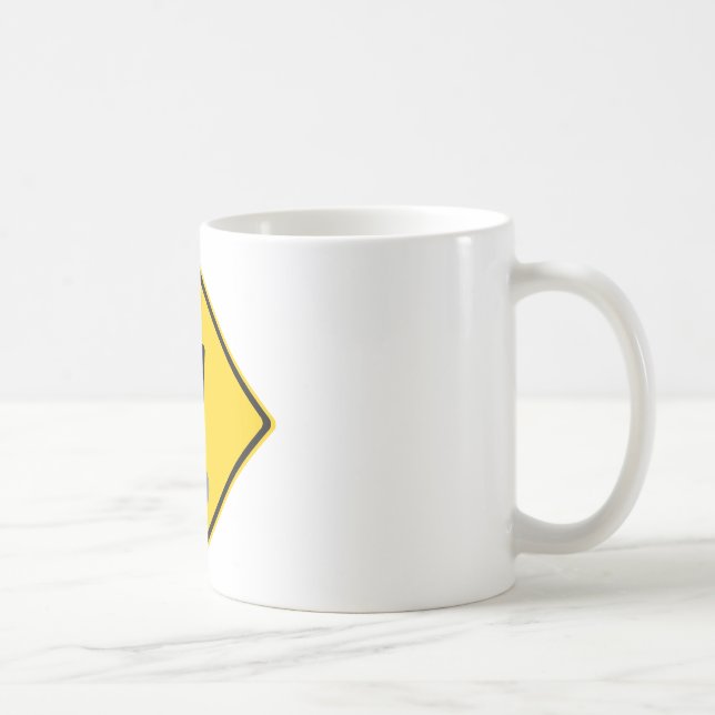 Mug Le pipi halète le panneau routier (Droite)