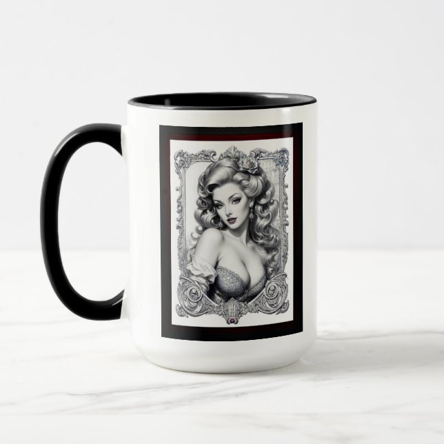 Mug Le plaisir est mon nom moyen AI Concept Art par Xz (Gauche)