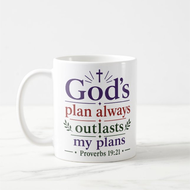 Mug Le Plan de Dieu Dépasse Toujours Mes Plans d'Encou (Gauche)