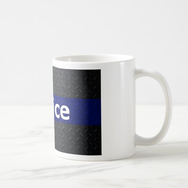 Mug Le plat de diamant de police amincissent Blue Line (Droite)