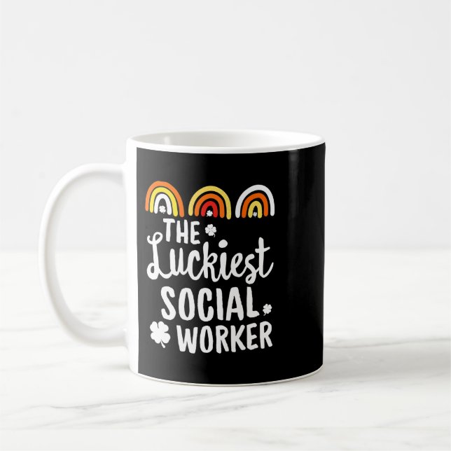 Mug Le plus chanceux travailleur social St. Patricks D (Gauche)