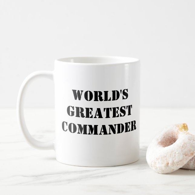 Mug "Le plus grand commandant du monde" (Avec donut)