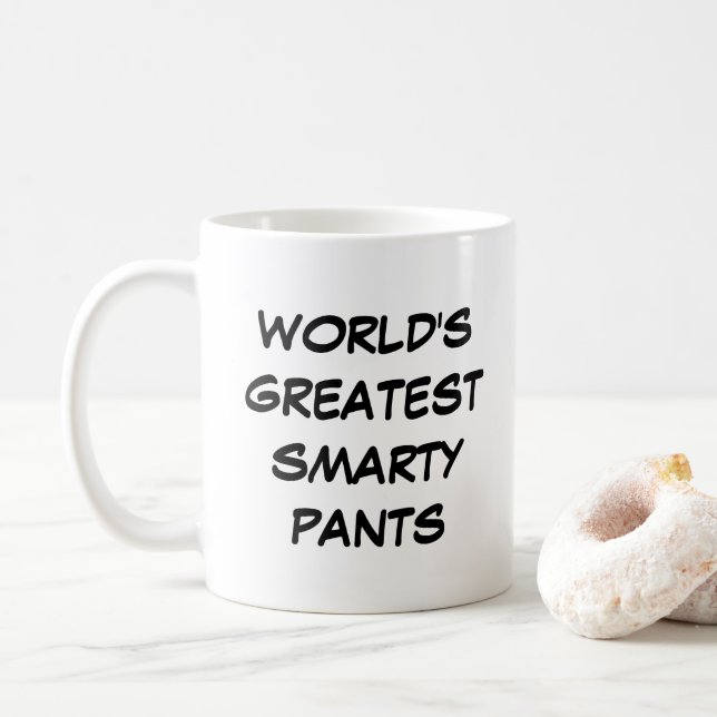 Mug "Le plus grand pantalon intelligent du monde" (Avec donut)