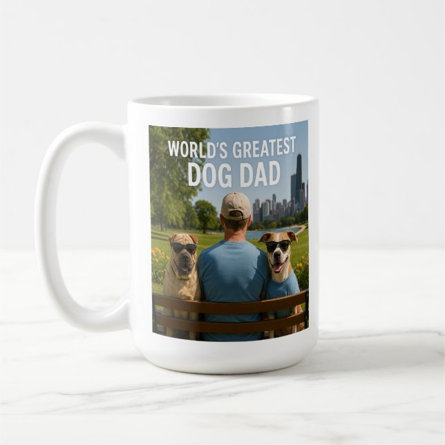 Mug Le plus grand papa de chien du monde - Cool Crew E (Gauche)