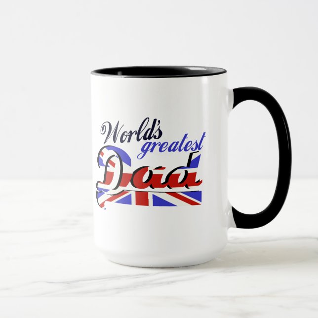 Mug Le plus grand papa du monde avec le drapeau (Droite)