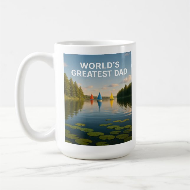 Mug Le plus grand papa du monde - Sailboat Serenity Ed (Gauche)