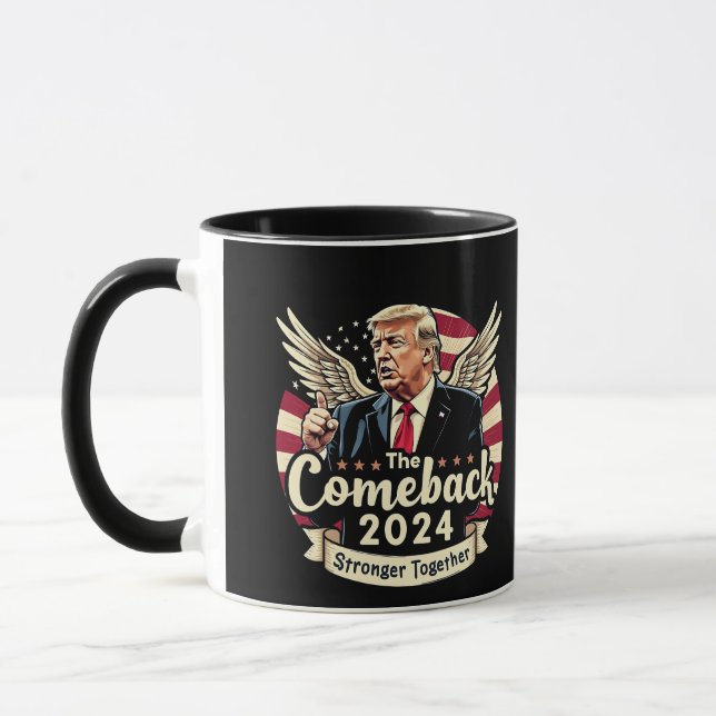 Mug Le Plus Grand Retour 2024 Plus Forts Ensemble Trum (Gauche)