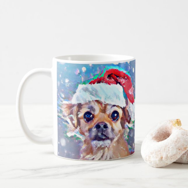 Mug Le plus mignon chien de Noël jamais vu ! (Avec donut)